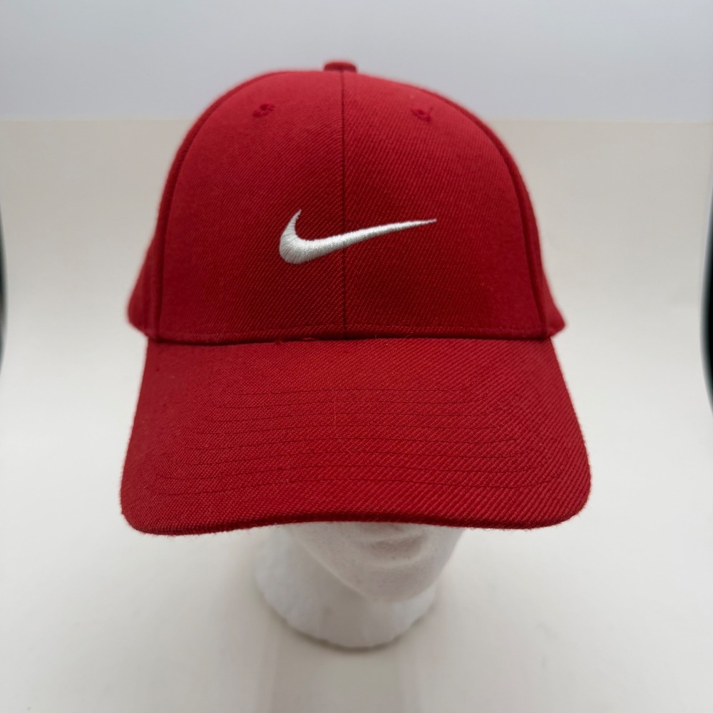 Nike Mens Red Wool Blend Heritage 86 Adjustable Swoosh Hat 209429-648